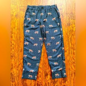 J.Crew Jungle Cat Pajama Style Silk Pants